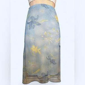 Blue Floral Skirt Woman’s M